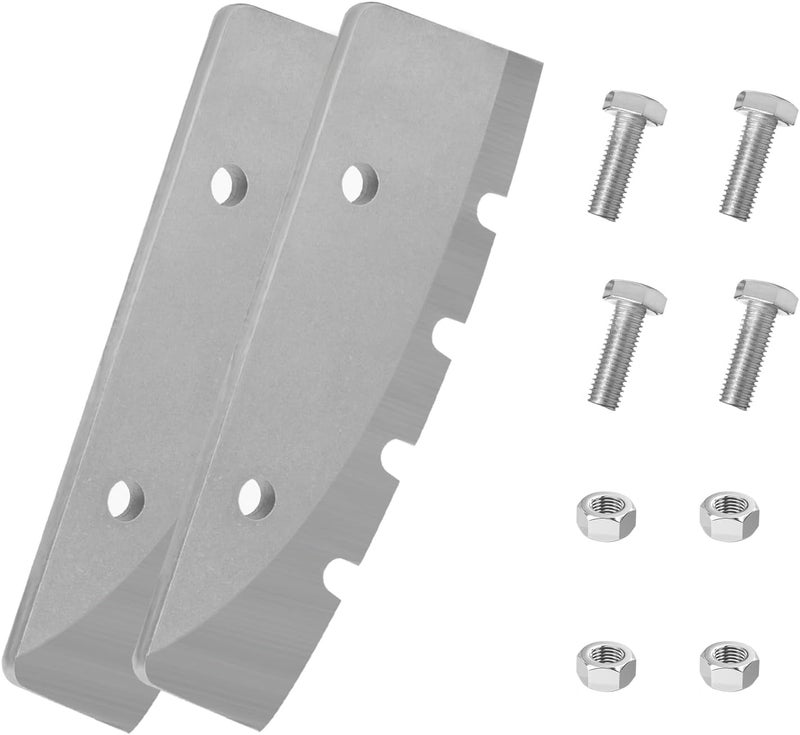 TJUNSENHARSH 28340 Replacement Eskimo Ice Auger Blades Compatible with Eskimo Auger Blades, 8 Inch Hand Ice Augers Blades w/Bolts Nuts - 2 Pack - Image 1